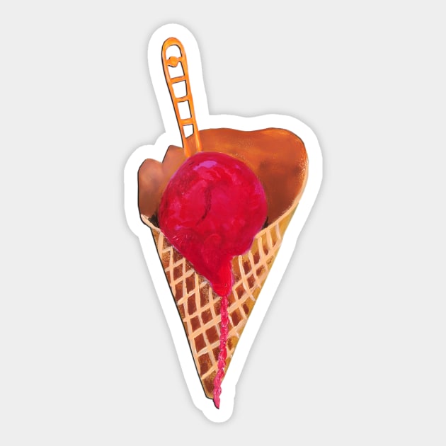Delicious Ice Cream Sticker by PaintingsbyArlette